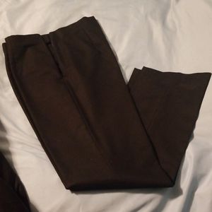 Dress pants have been hemmed.